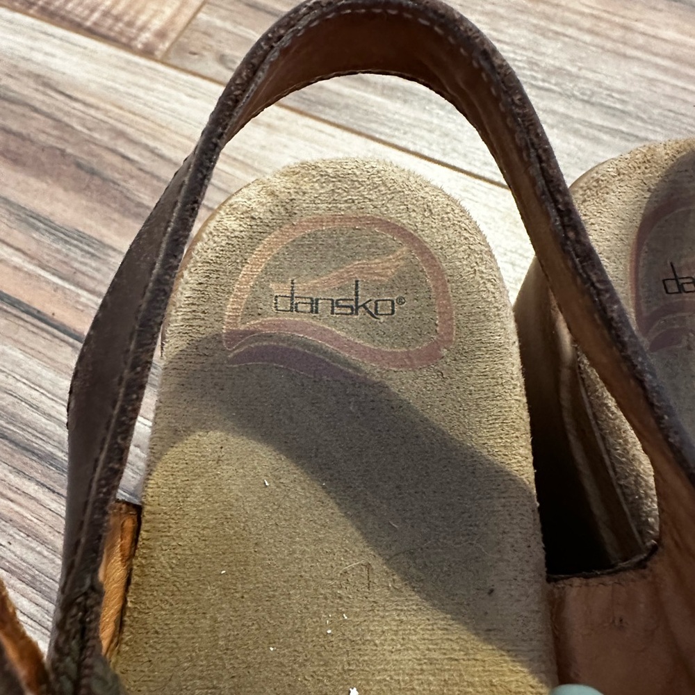 Dansko Brown Leather Slingback Sandals size 39 - Picture 4 of 4